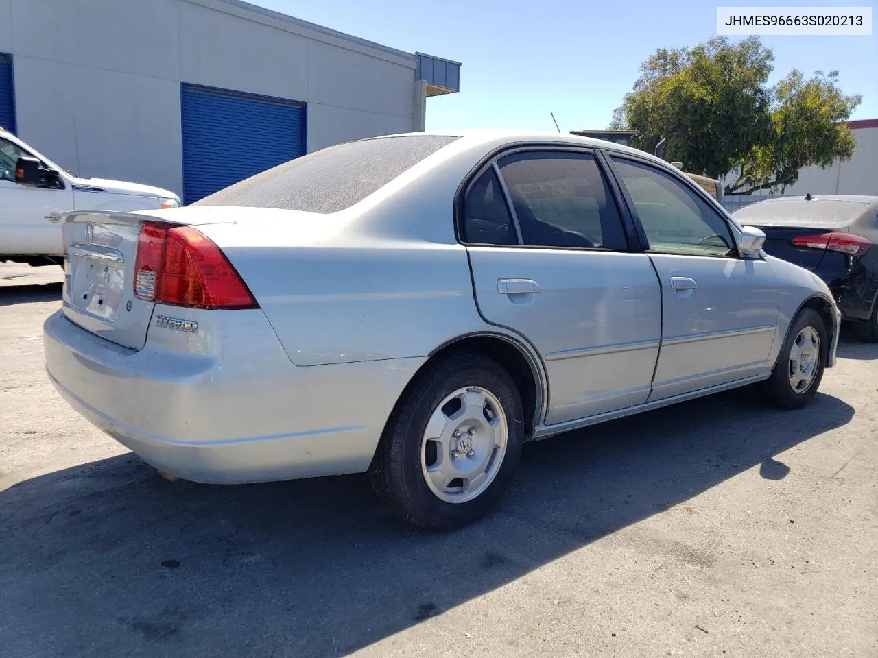 2003 Honda Civic Hybrid VIN: JHMES96663S020213 Lot: 61948834