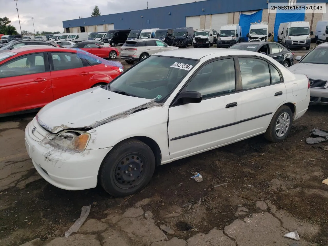 2HGES16163H570043 2003 Honda Civic Dx