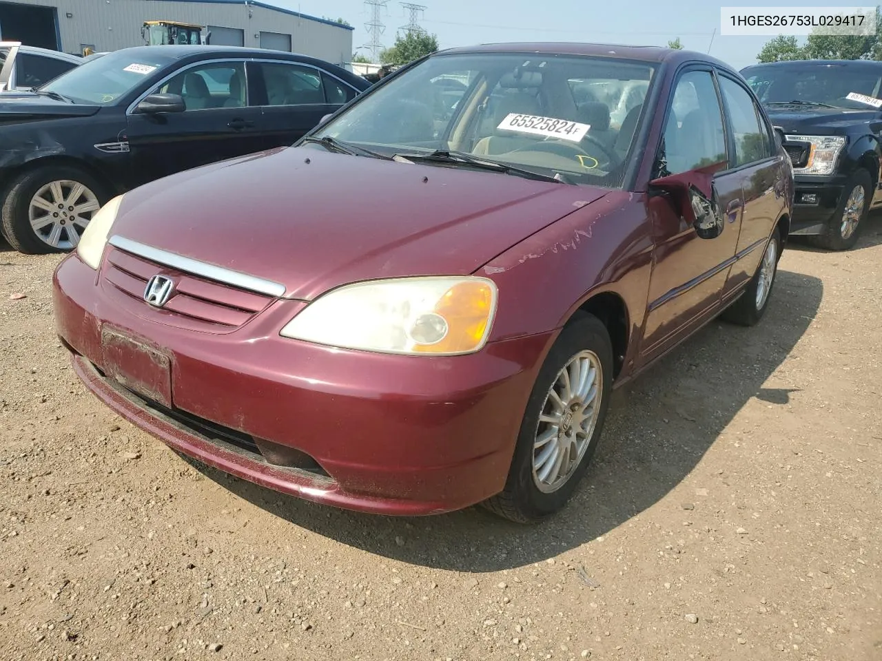 2003 Honda Civic Ex VIN: 1HGES26753L029417 Lot: 65525824