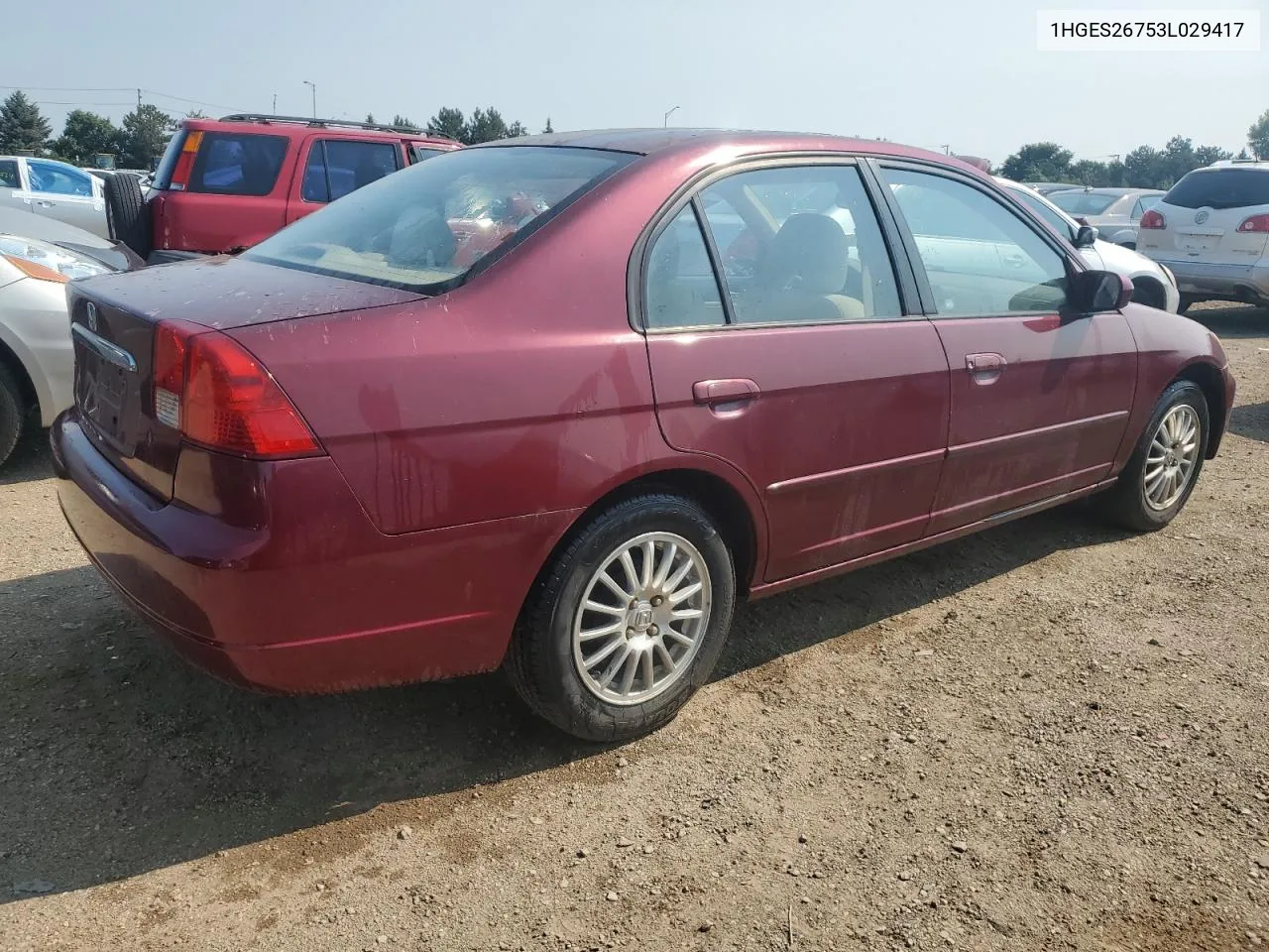 2003 Honda Civic Ex VIN: 1HGES26753L029417 Lot: 65525824