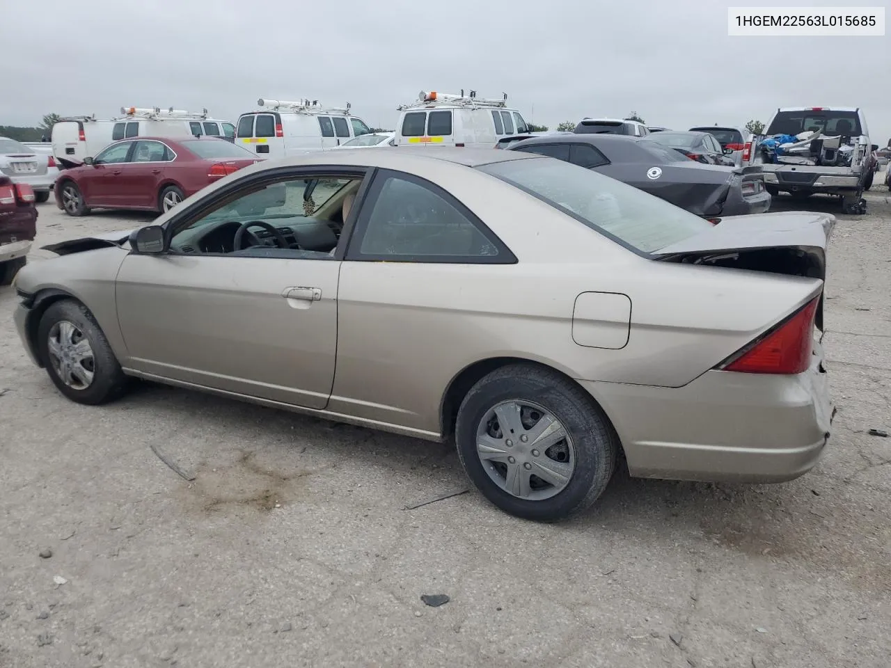 2003 Honda Civic Lx VIN: 1HGEM22563L015685 Lot: 66404094