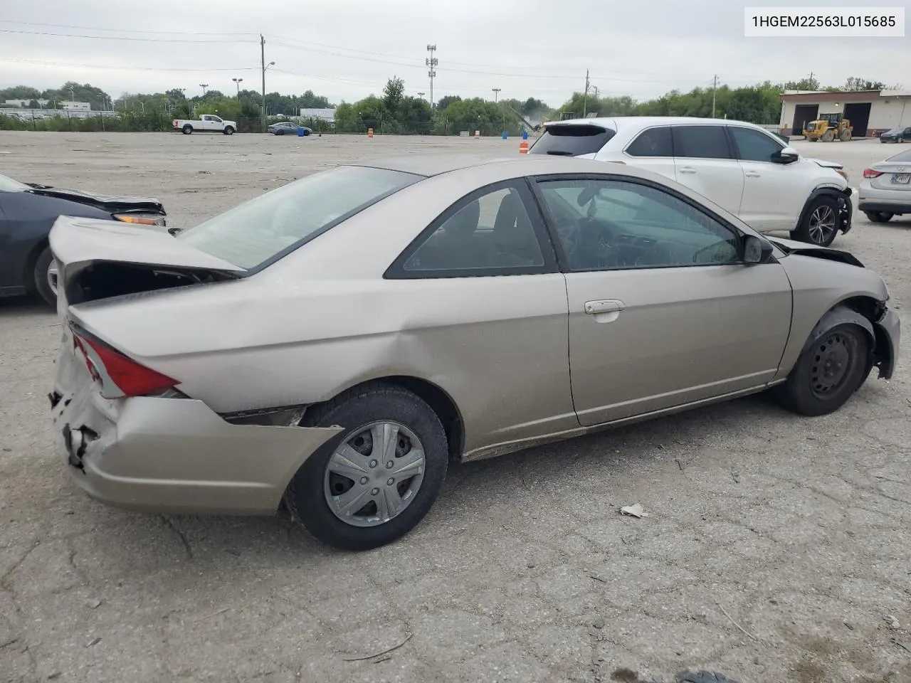 2003 Honda Civic Lx VIN: 1HGEM22563L015685 Lot: 66404094