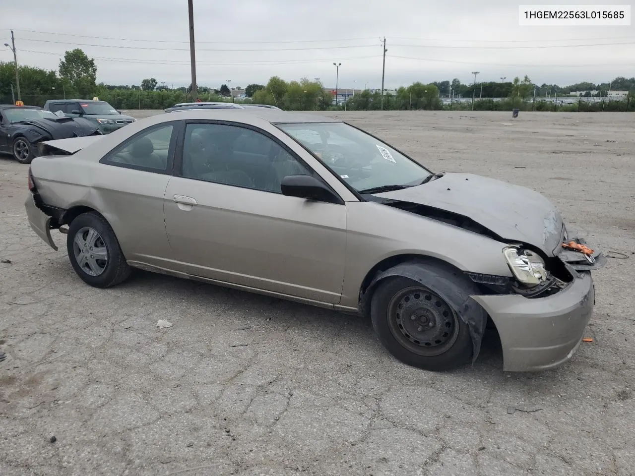 2003 Honda Civic Lx VIN: 1HGEM22563L015685 Lot: 66404094