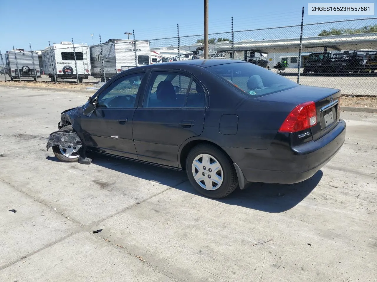 2003 Honda Civic Lx VIN: 2HGES16523H557681 Lot: 66584324