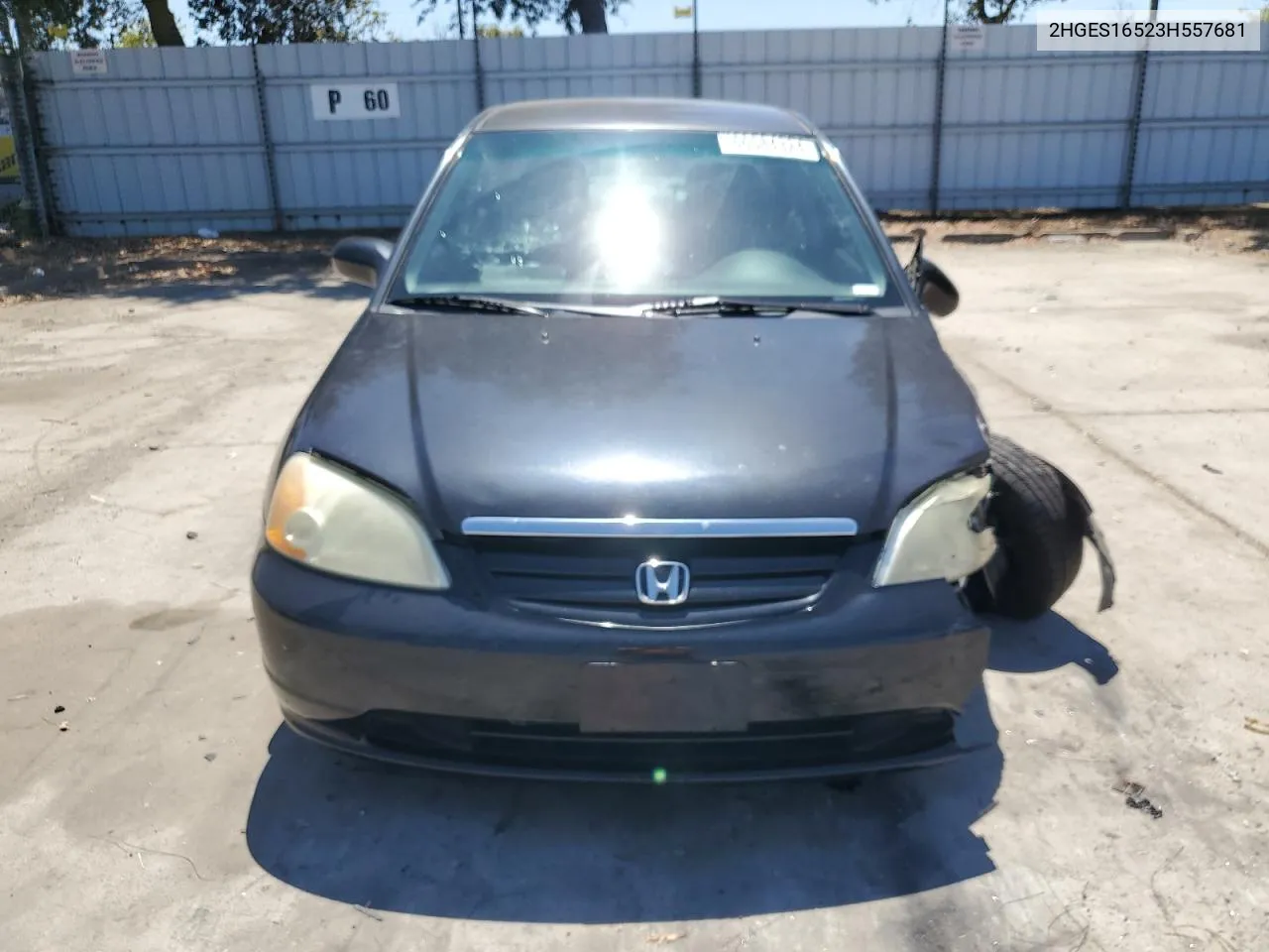 2003 Honda Civic Lx VIN: 2HGES16523H557681 Lot: 66584324