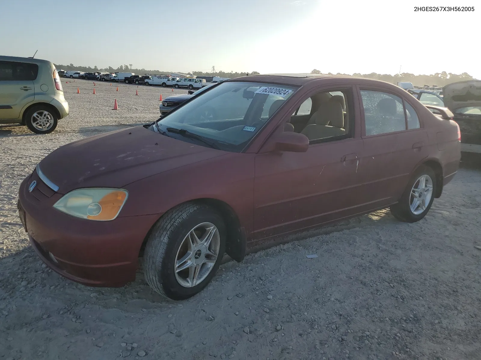 2HGES267X3H562005 2003 Honda Civic Ex