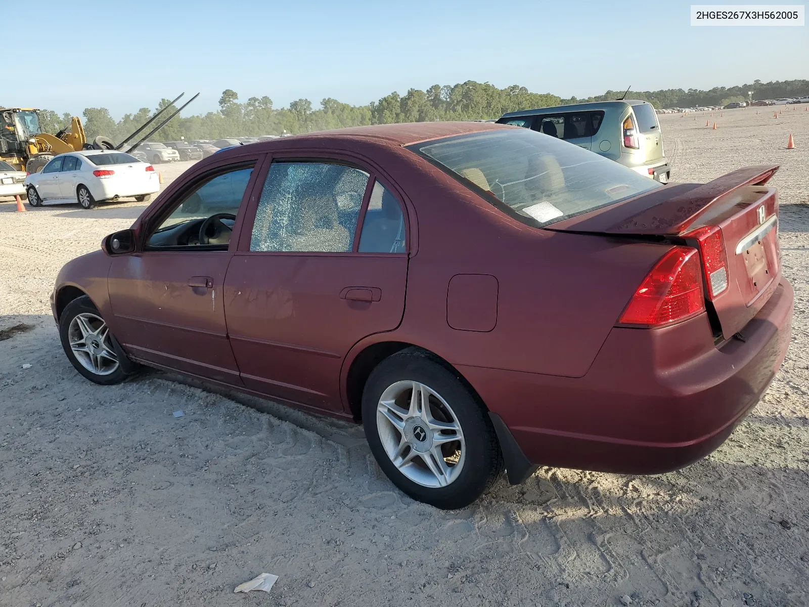 2003 Honda Civic Ex VIN: 2HGES267X3H562005 Lot: 67130074