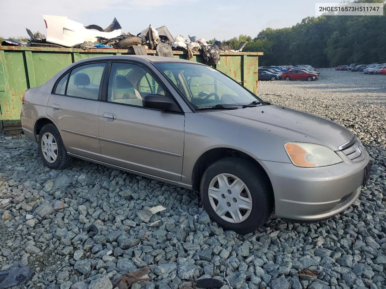 2003 Honda Civic Lx VIN: 2HGES16573H511747 Lot: 67478214