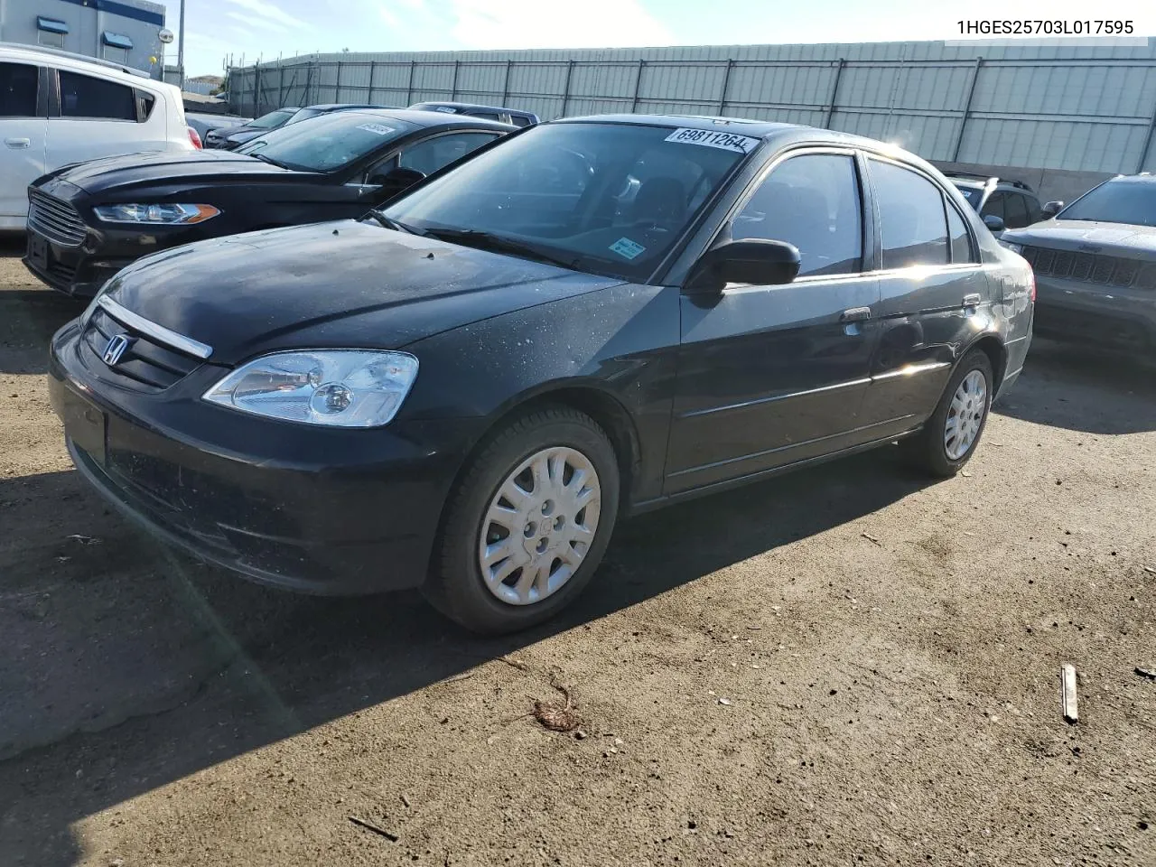 1HGES25703L017595 2003 Honda Civic Ex