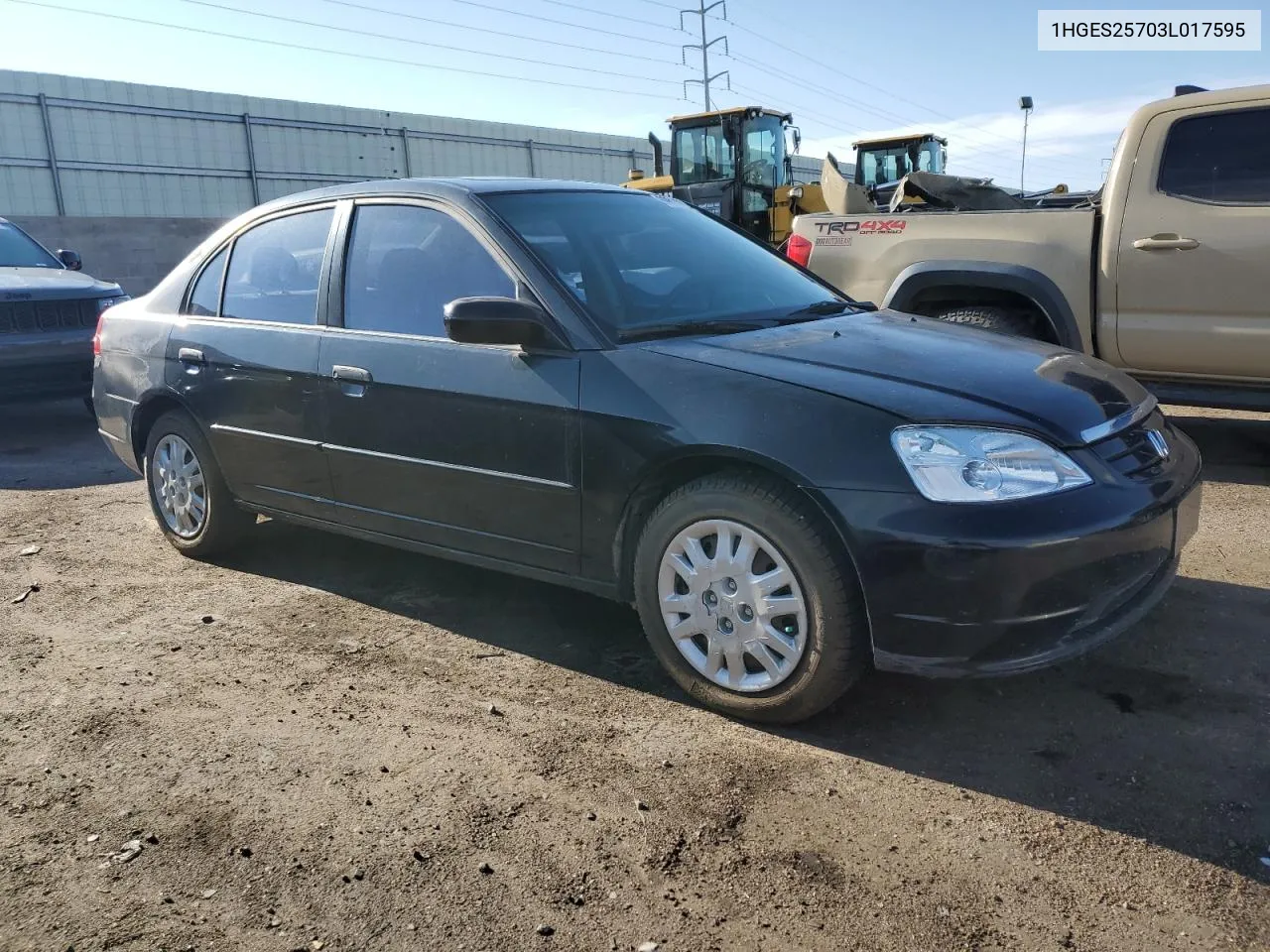 1HGES25703L017595 2003 Honda Civic Ex