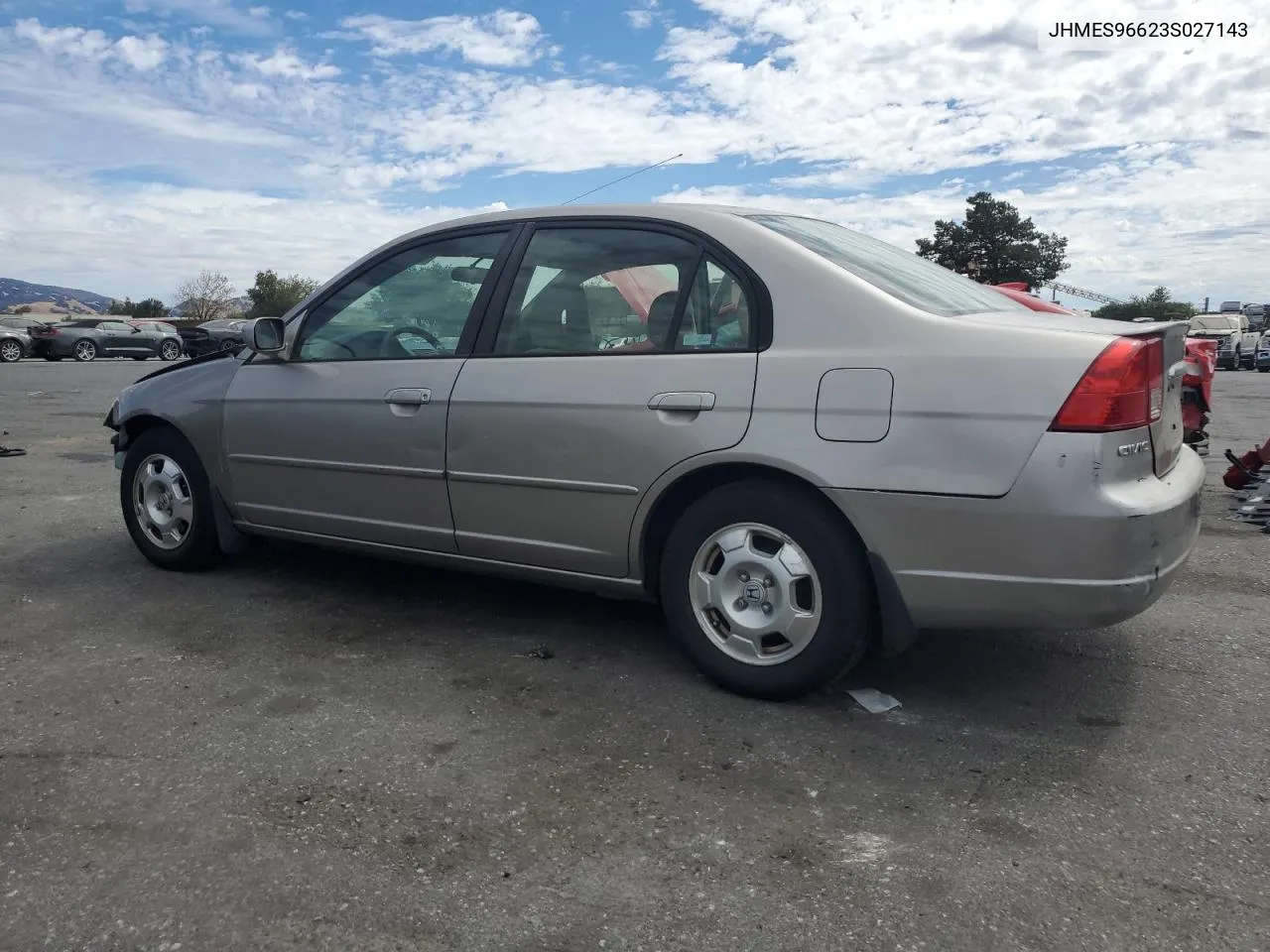 2003 Honda Civic Hybrid VIN: JHMES96623S027143 Lot: 69818354