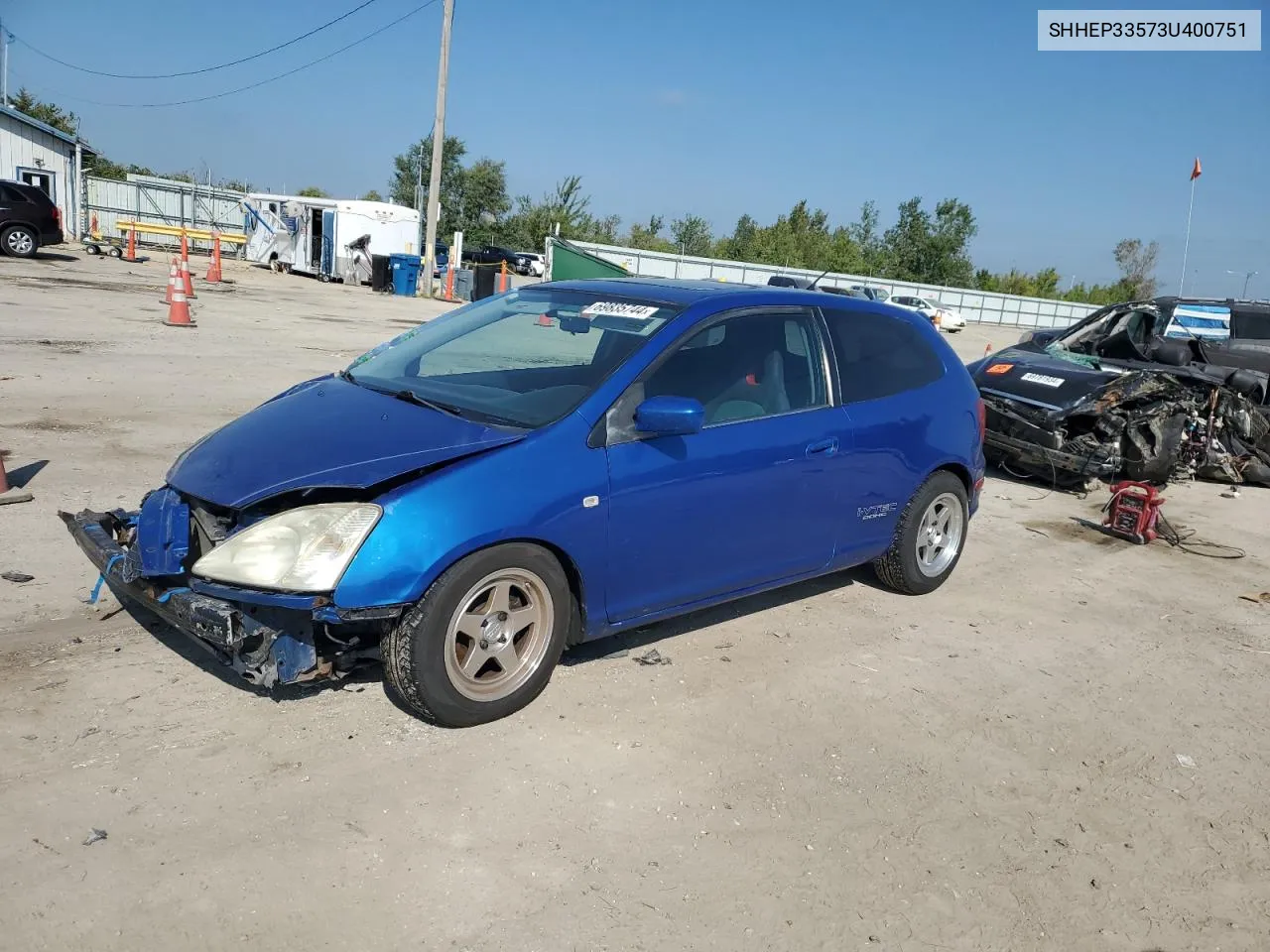 2003 Honda Civic Si VIN: SHHEP33573U400751 Lot: 69835744