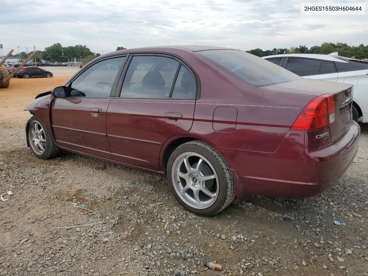 2003 Honda Civic Lx VIN: 2HGES15503H604644 Lot: 70713044