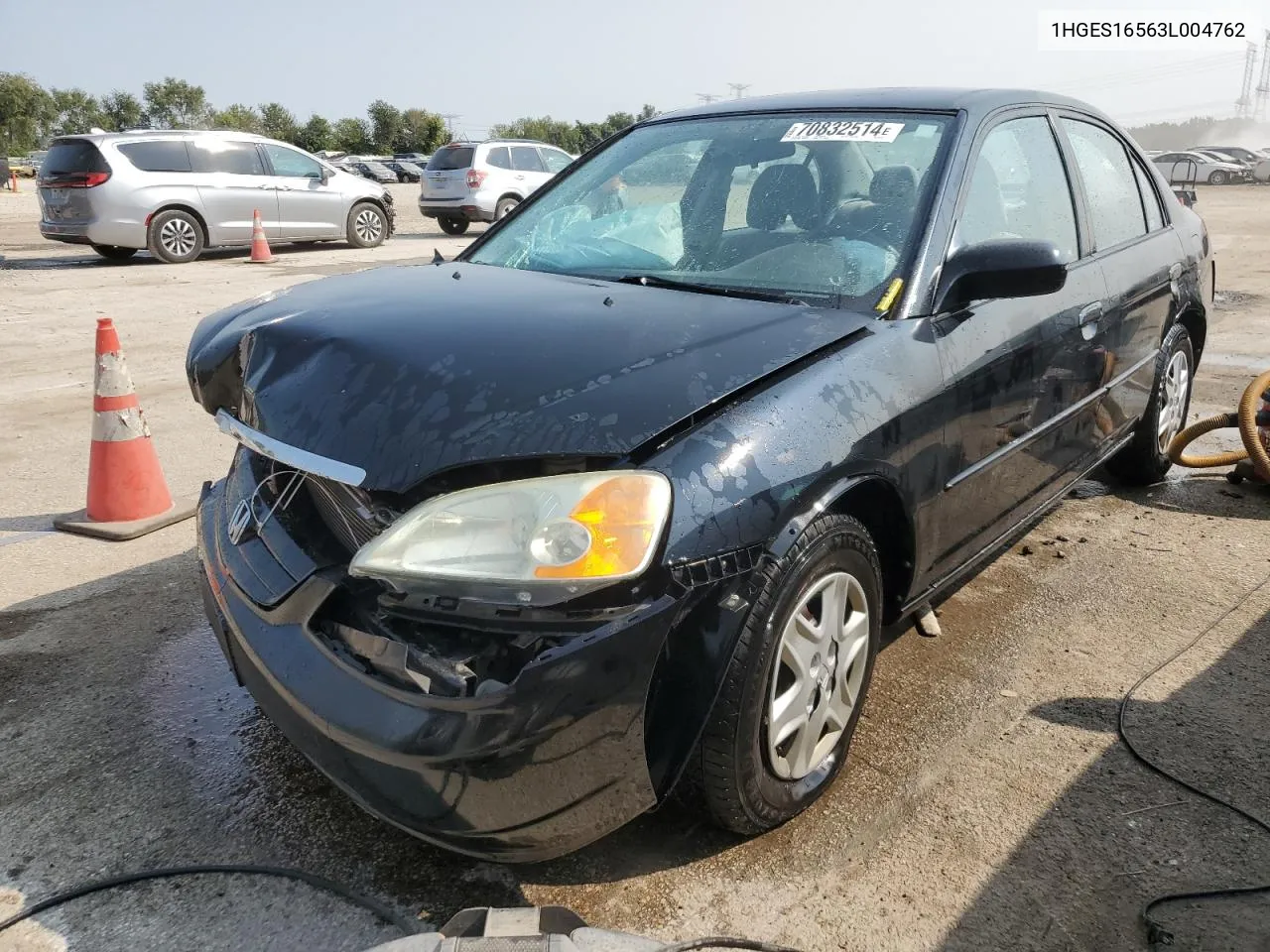 2003 Honda Civic Lx VIN: 1HGES16563L004762 Lot: 70832514