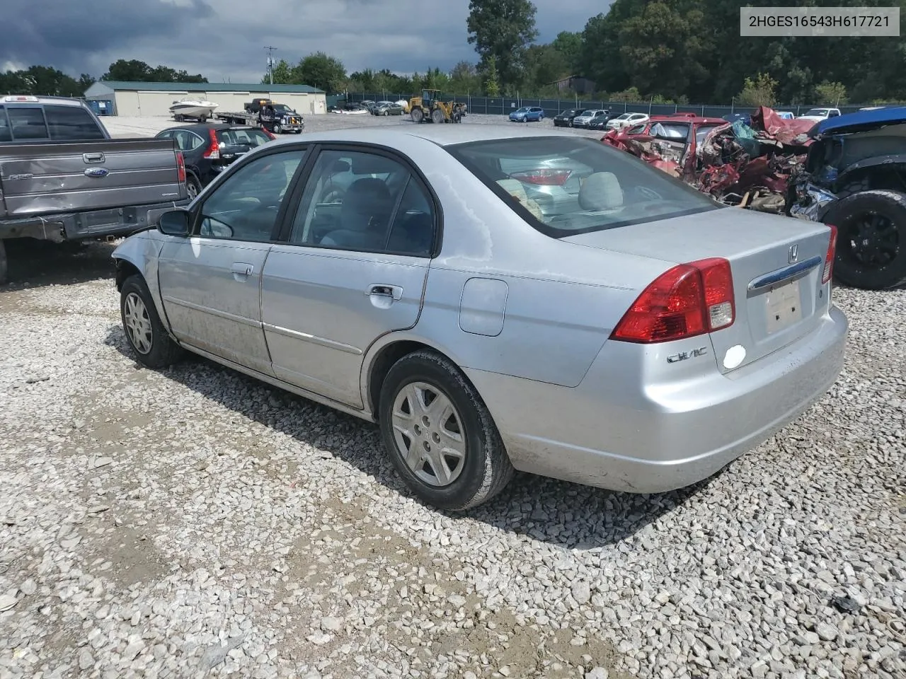 2003 Honda Civic Lx VIN: 2HGES16543H617721 Lot: 71064124