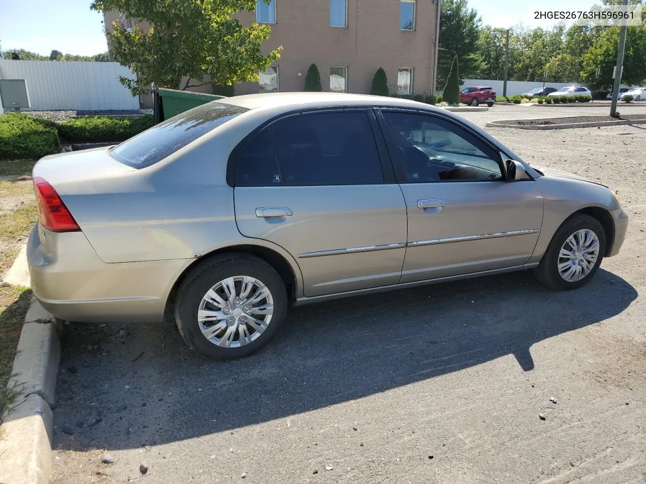 2003 Honda Civic Ex VIN: 2HGES26763H596961 Lot: 71129764