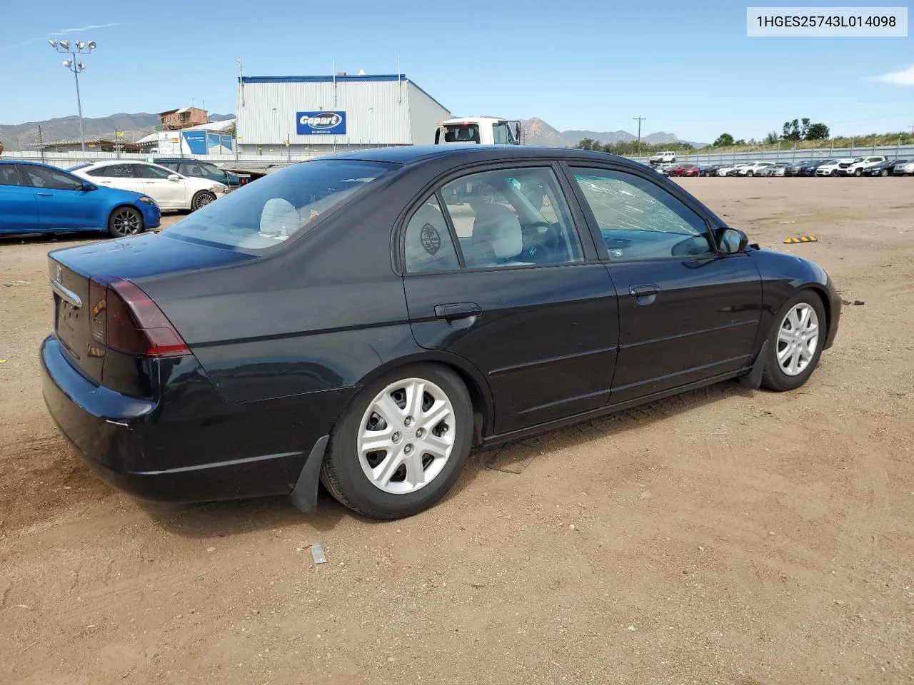 2003 Honda Civic Ex VIN: 1HGES25743L014098 Lot: 71486754