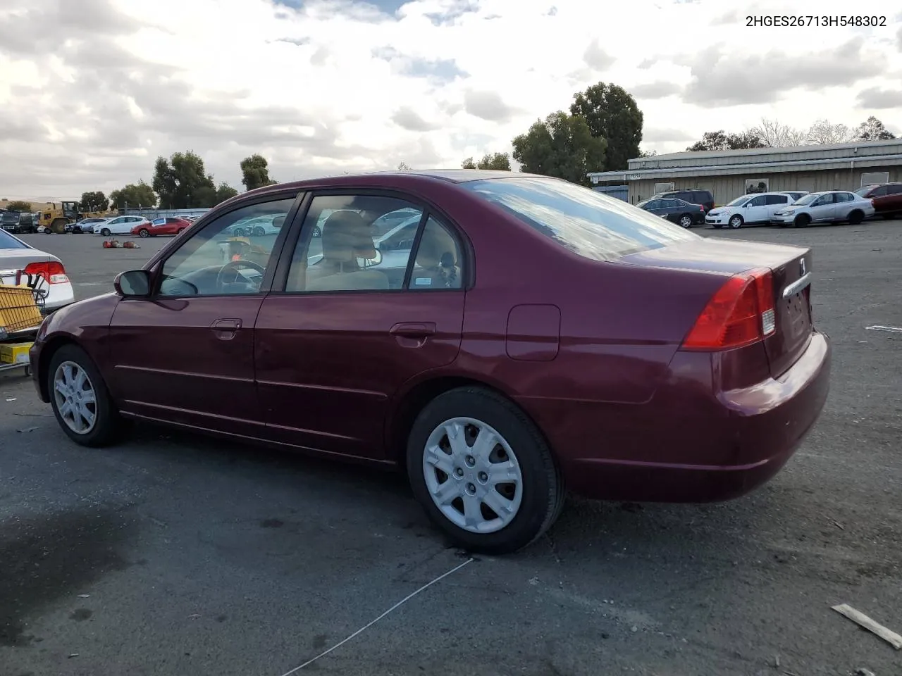 2003 Honda Civic Ex VIN: 2HGES26713H548302 Lot: 71875444