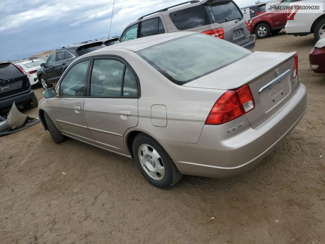 2003 Honda Civic Hybrid VIN: JHMES96693S009030 Lot: 72049314