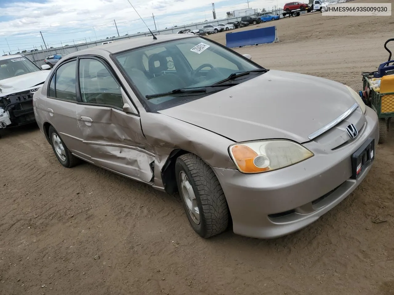 2003 Honda Civic Hybrid VIN: JHMES96693S009030 Lot: 72049314