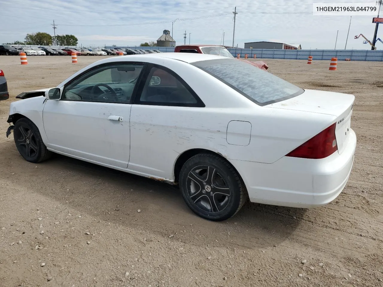 2003 Honda Civic Ex VIN: 1HGEM21963L044799 Lot: 72082424