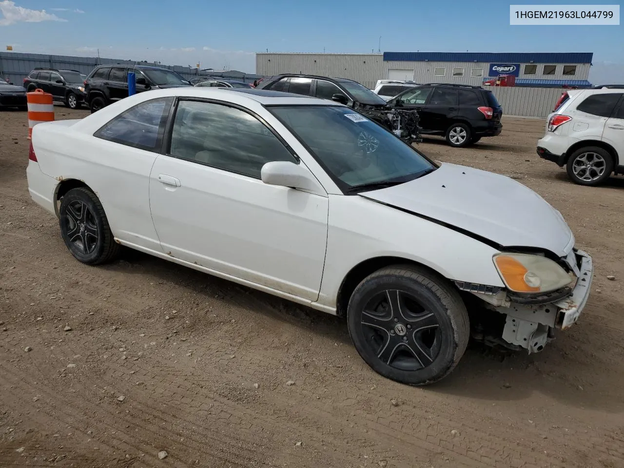 2003 Honda Civic Ex VIN: 1HGEM21963L044799 Lot: 72082424