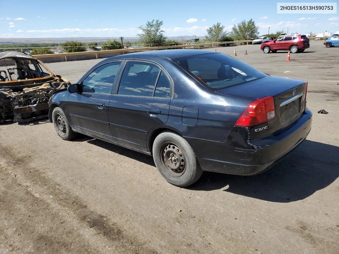 2003 Honda Civic Lx VIN: 2HGES16513H590753 Lot: 72219544