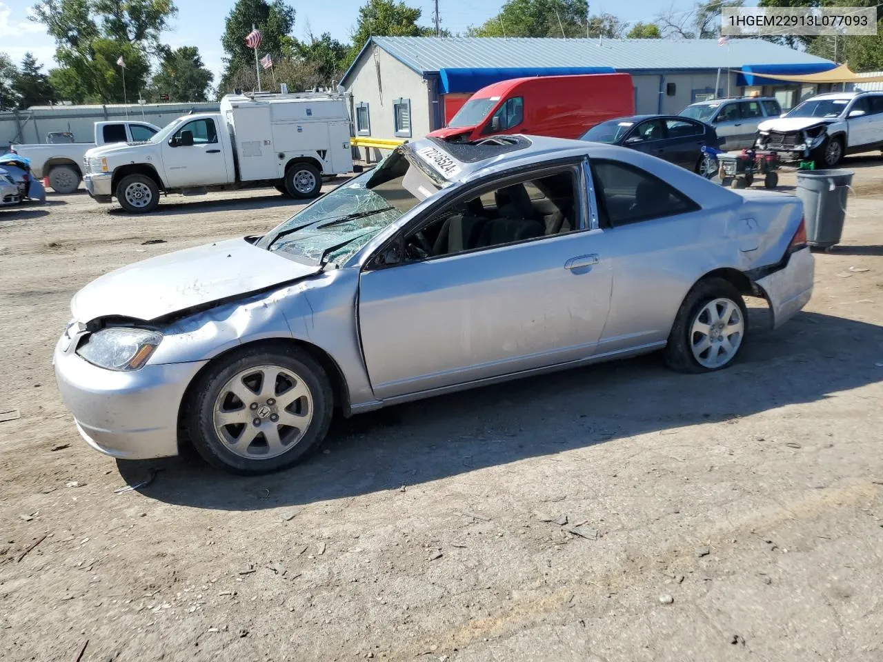 1HGEM22913L077093 2003 Honda Civic Ex