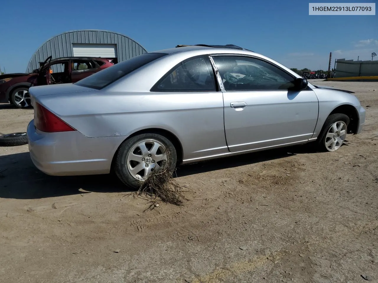 2003 Honda Civic Ex VIN: 1HGEM22913L077093 Lot: 72246524