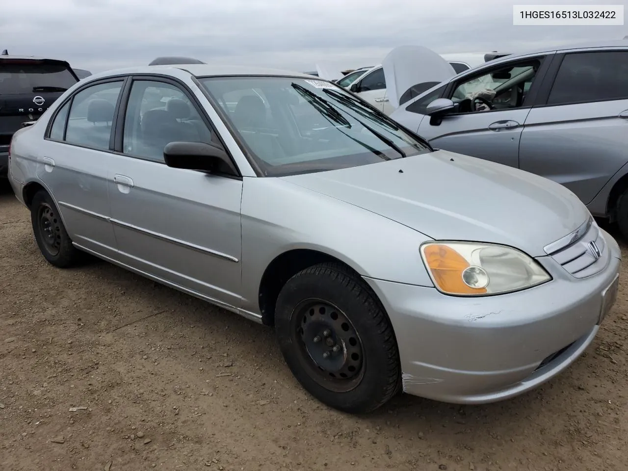 2003 Honda Civic Lx VIN: 1HGES16513L032422 Lot: 72640094