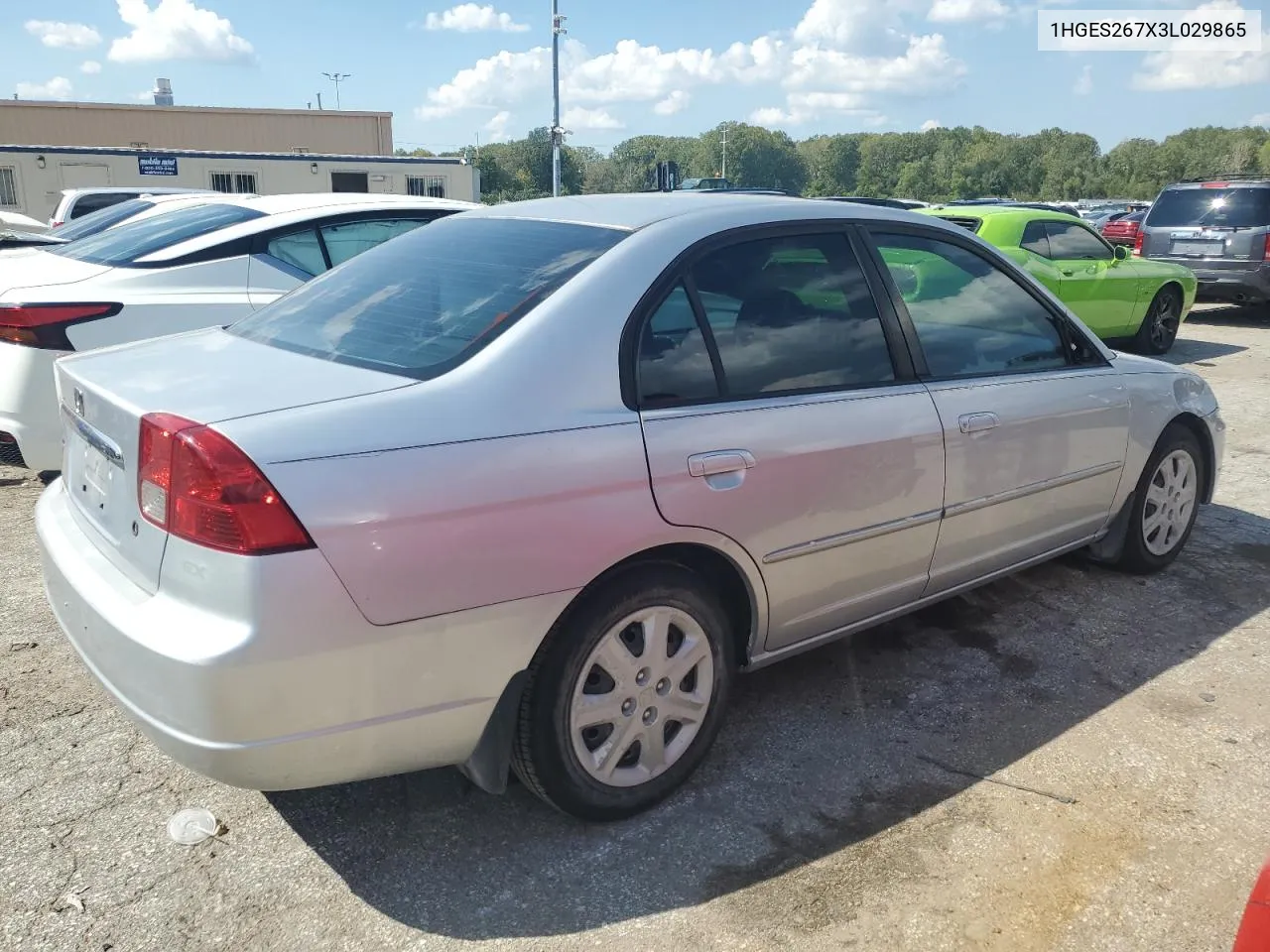 2003 Honda Civic Ex VIN: 1HGES267X3L029865 Lot: 73227924