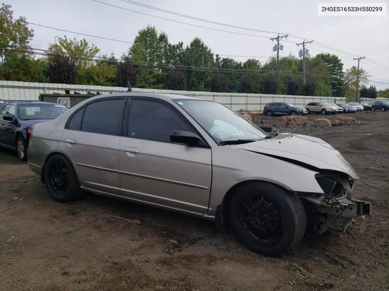 2003 Honda Civic Lx VIN: 2HGES16533H550299 Lot: 73280934