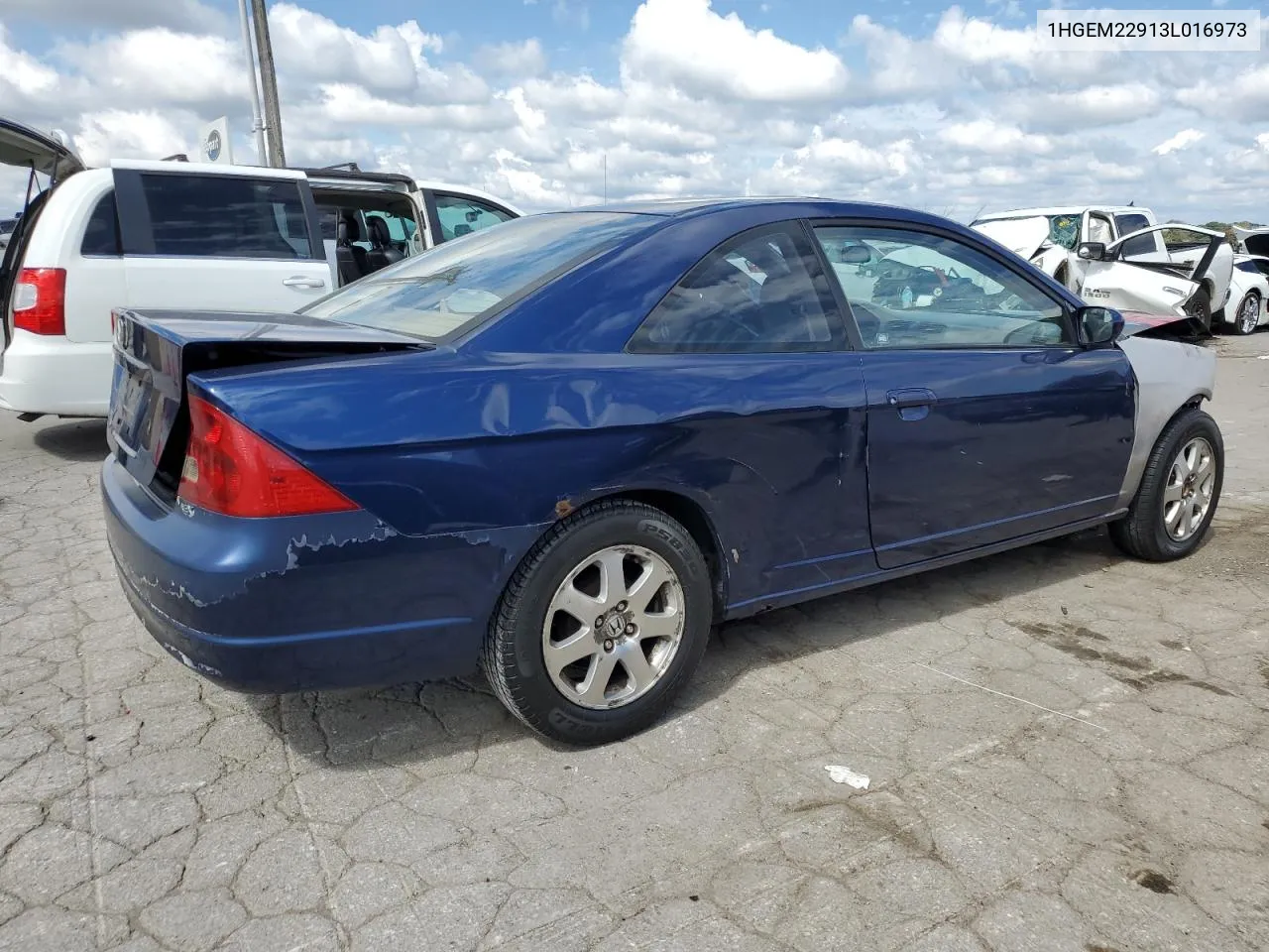 2003 Honda Civic Ex VIN: 1HGEM22913L016973 Lot: 73303564