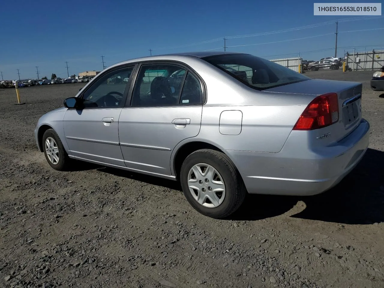 2003 Honda Civic Lx VIN: 1HGES16553L018510 Lot: 73318254