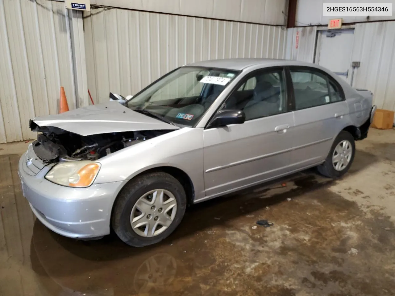 2003 Honda Civic Lx VIN: 2HGES16563H554346 Lot: 73477974