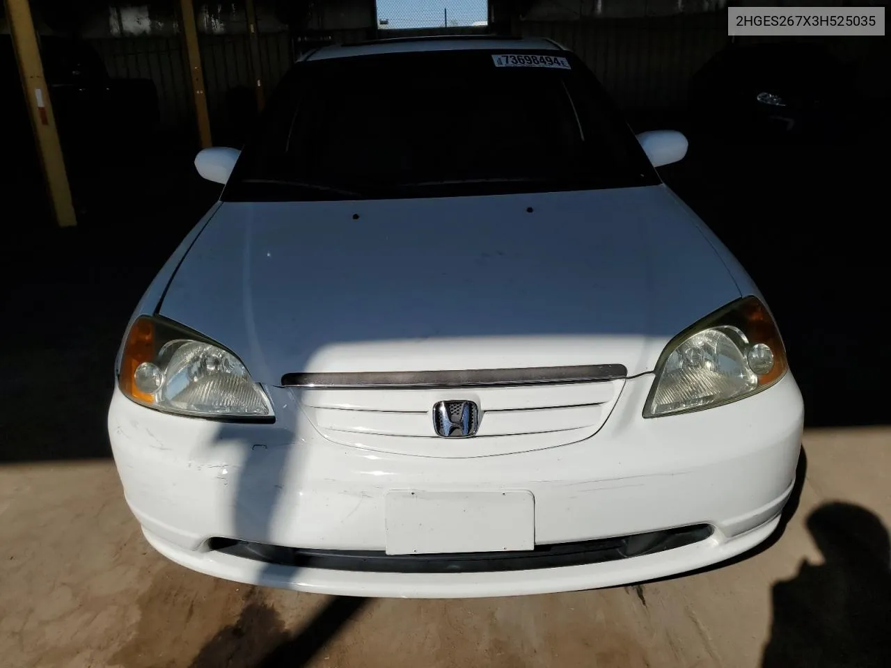 2003 Honda Civic Ex VIN: 2HGES267X3H525035 Lot: 73698494