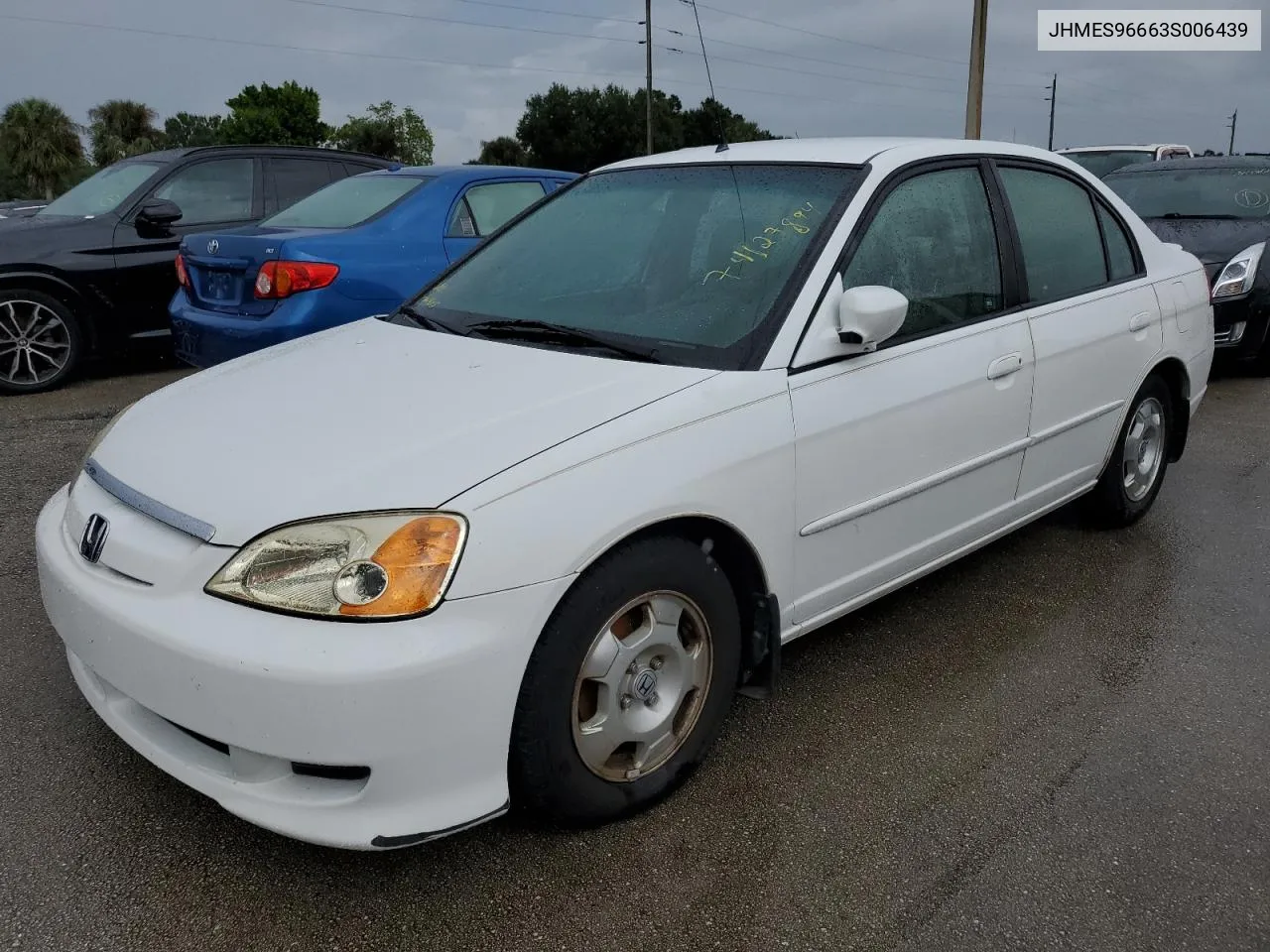 2003 Honda Civic Hybrid VIN: JHMES96663S006439 Lot: 74127894