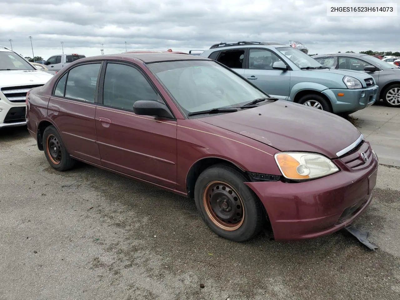 2003 Honda Civic Lx VIN: 2HGES16523H614073 Lot: 74837744