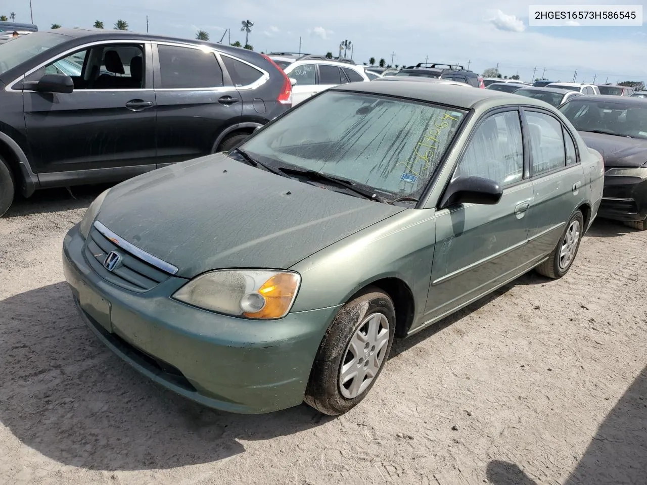 2003 Honda Civic Lx VIN: 2HGES16573H586545 Lot: 75614064