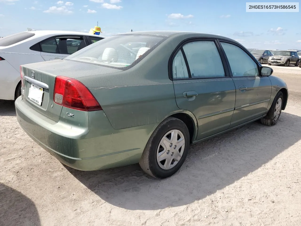 2003 Honda Civic Lx VIN: 2HGES16573H586545 Lot: 75614064