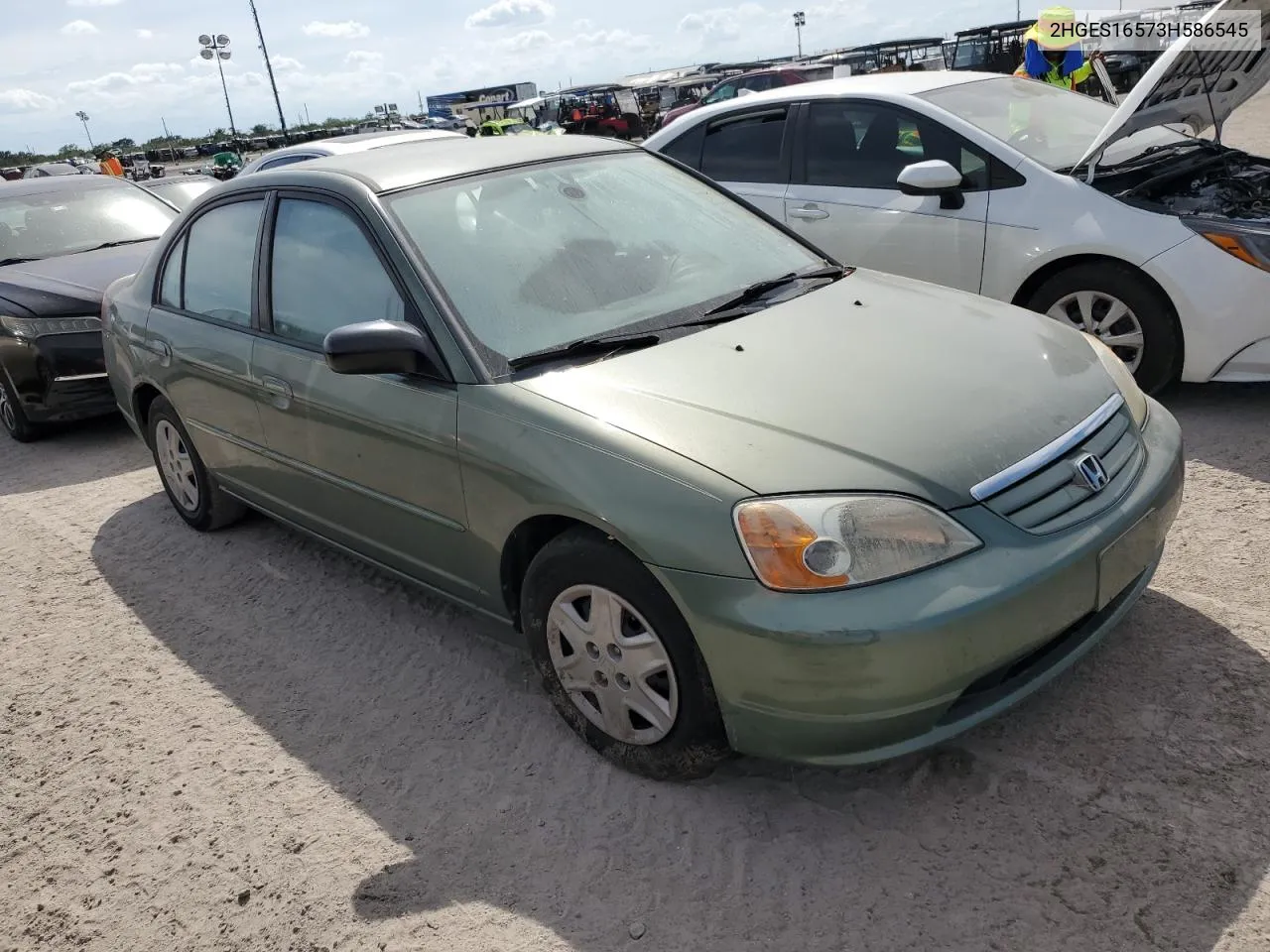 2003 Honda Civic Lx VIN: 2HGES16573H586545 Lot: 75614064