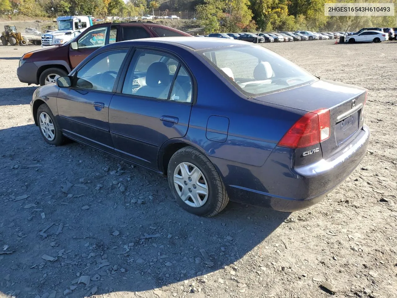 2003 Honda Civic Lx VIN: 2HGES16543H610493 Lot: 76166404