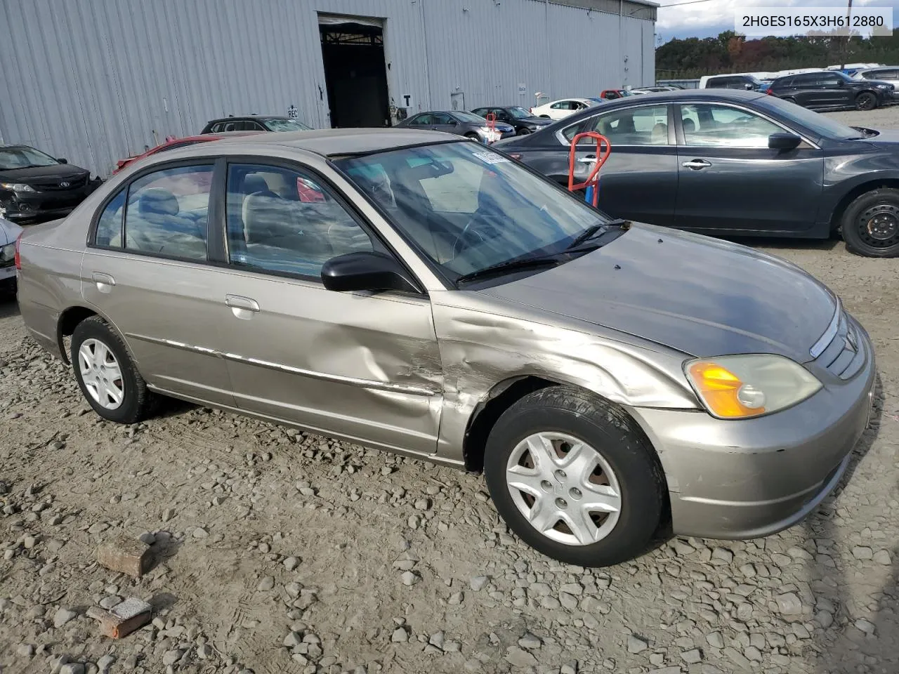 2003 Honda Civic Lx VIN: 2HGES165X3H612880 Lot: 76315584