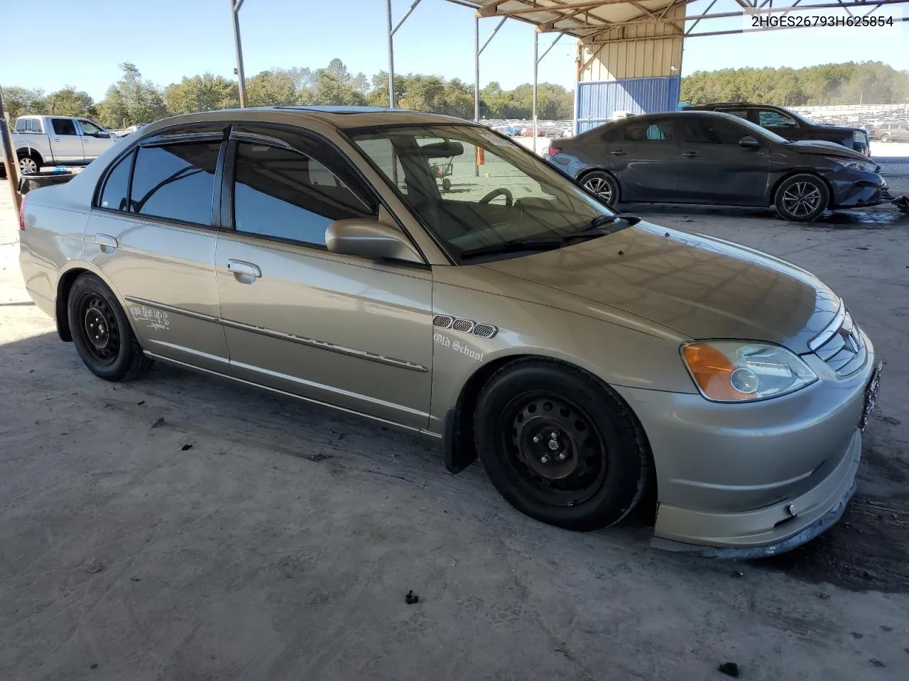 2003 Honda Civic Ex VIN: 2HGES26793H625854 Lot: 76805564