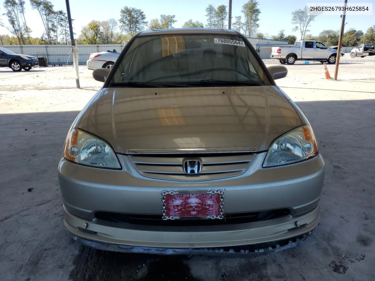 2003 Honda Civic Ex VIN: 2HGES26793H625854 Lot: 76805564