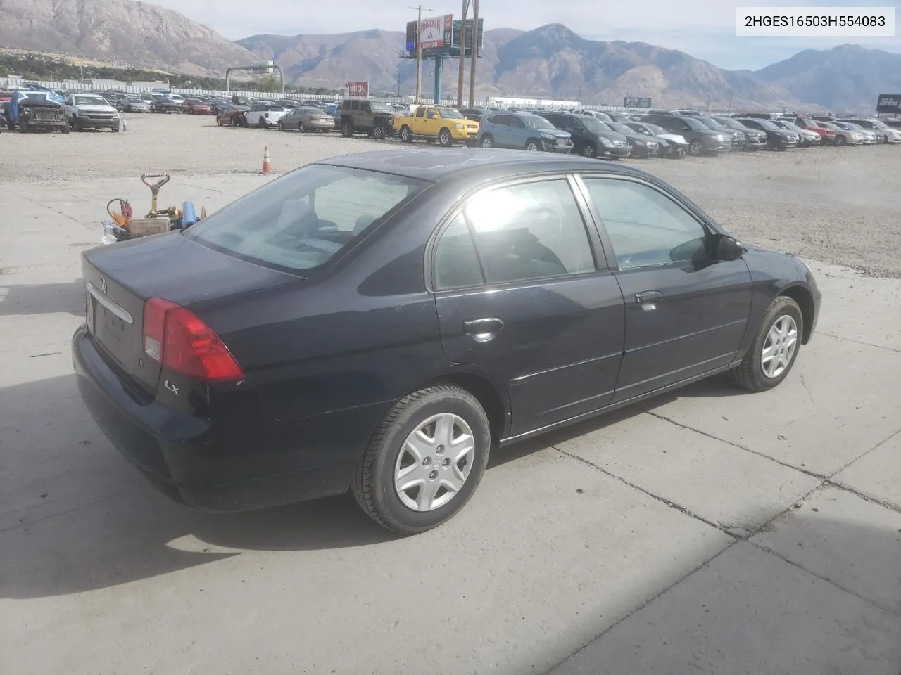 2003 Honda Civic Lx VIN: 2HGES16503H554083 Lot: 77247294