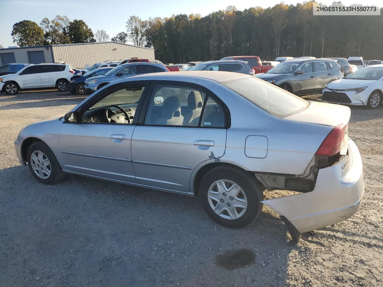 2003 Honda Civic Lx VIN: 2HGES15533H550773 Lot: 77529554