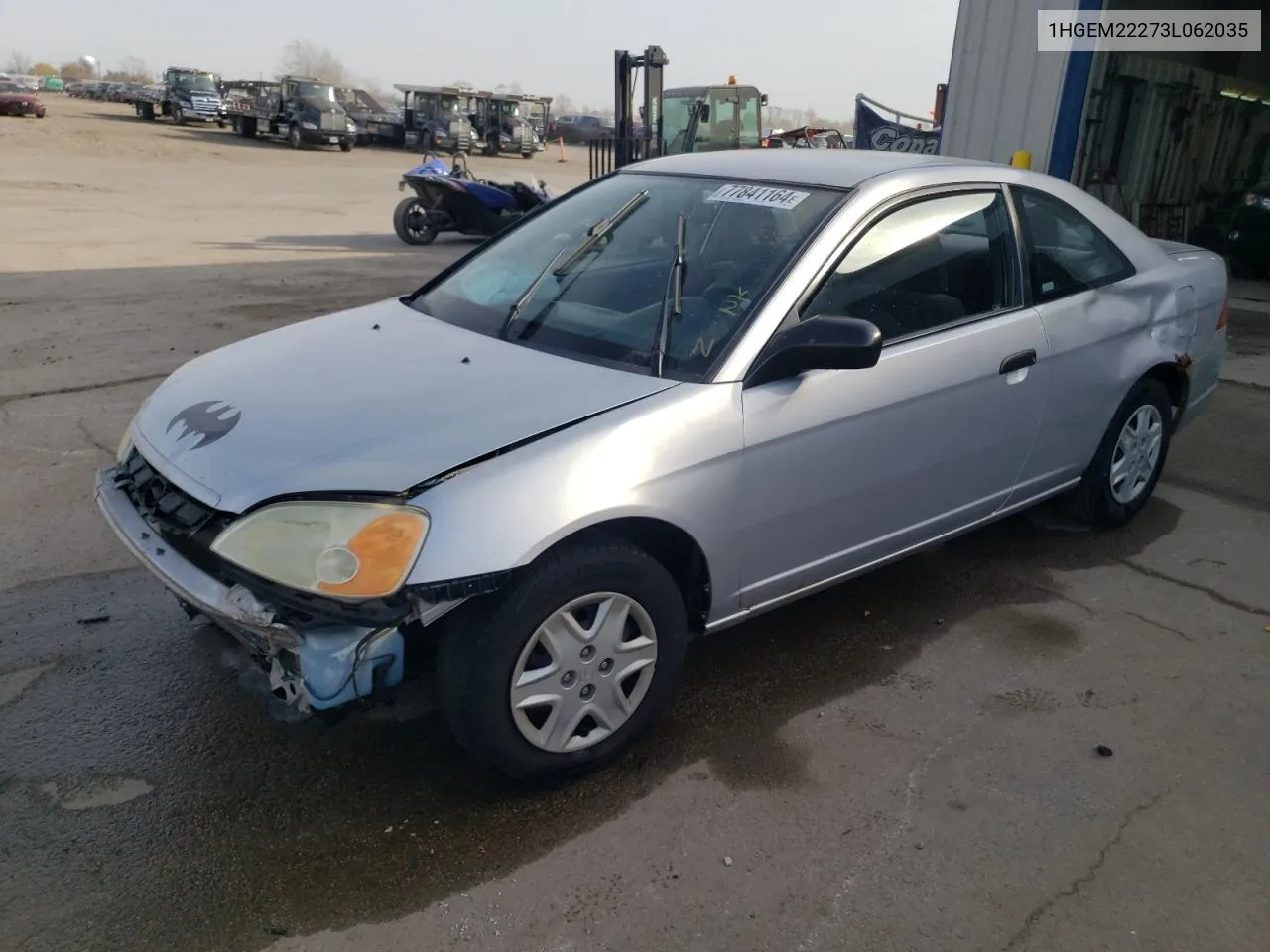 2003 Honda Civic Dx VIN: 1HGEM22273L062035 Lot: 77841164