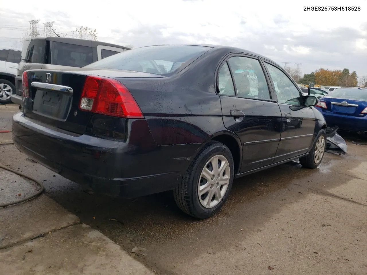 2003 Honda Civic Ex VIN: 2HGES26753H618528 Lot: 78064424