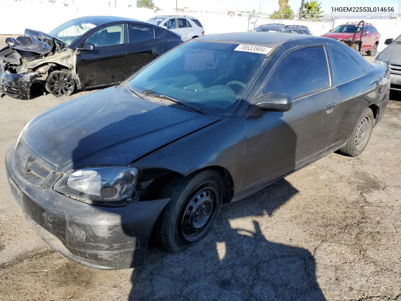 2003 Honda Civic Lx VIN: 1HGEM22553L014656 Lot: 78533904